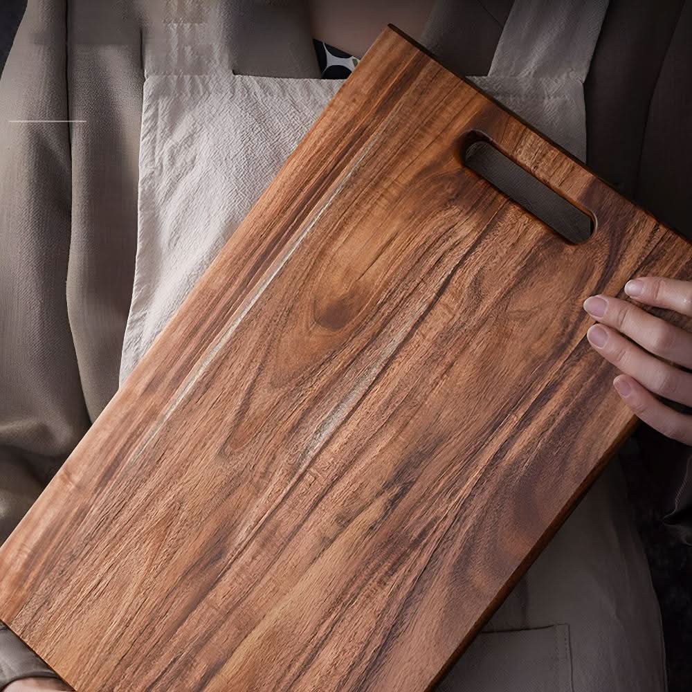 ECOSLICE – Sustainable Acacia Wood Cutting Board with Antibacterial Surface