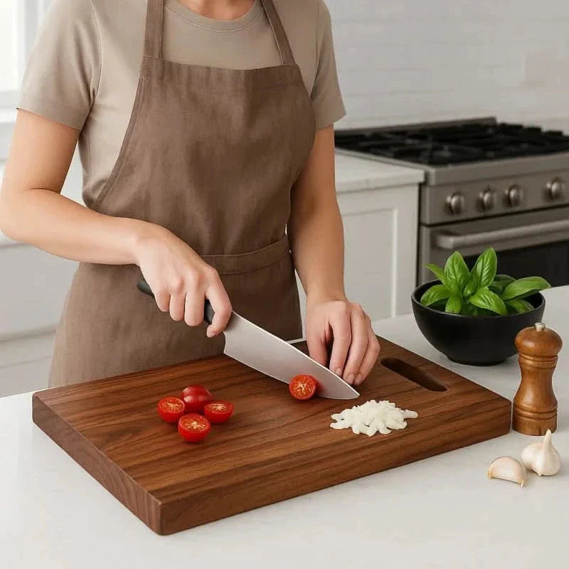 ECOSLICE – Sustainable Acacia Wood Cutting Board with Antibacterial Surface