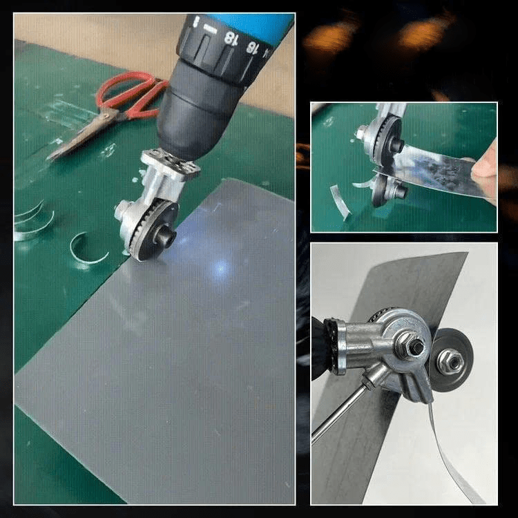 GyroCut – Drill Attachment for Safe & Effortless Sheet Metal Cutting
