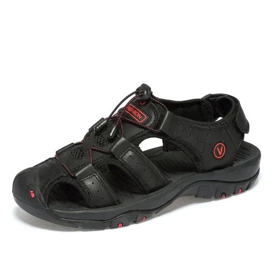 ELEGANCEURBAN – Men’s Closed Toe Walking Sandals with Adjustable Fit