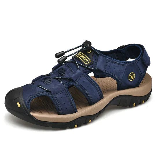 ELEGANCEURBAN – Men’s Closed Toe Walking Sandals with Adjustable Fit