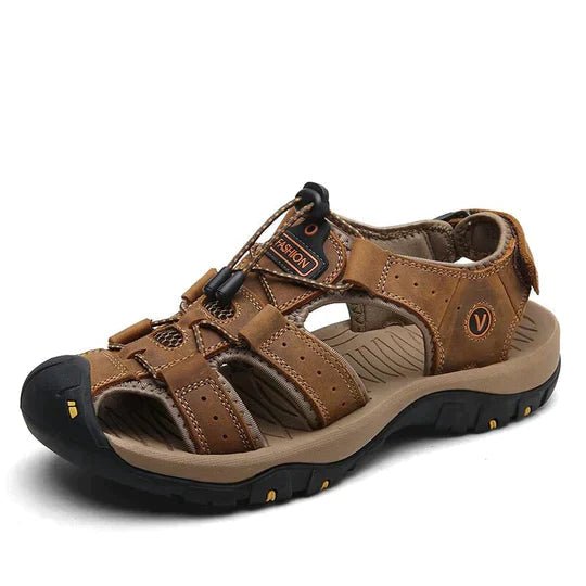 ELEGANCEURBAN – Men’s Closed Toe Walking Sandals with Adjustable Fit