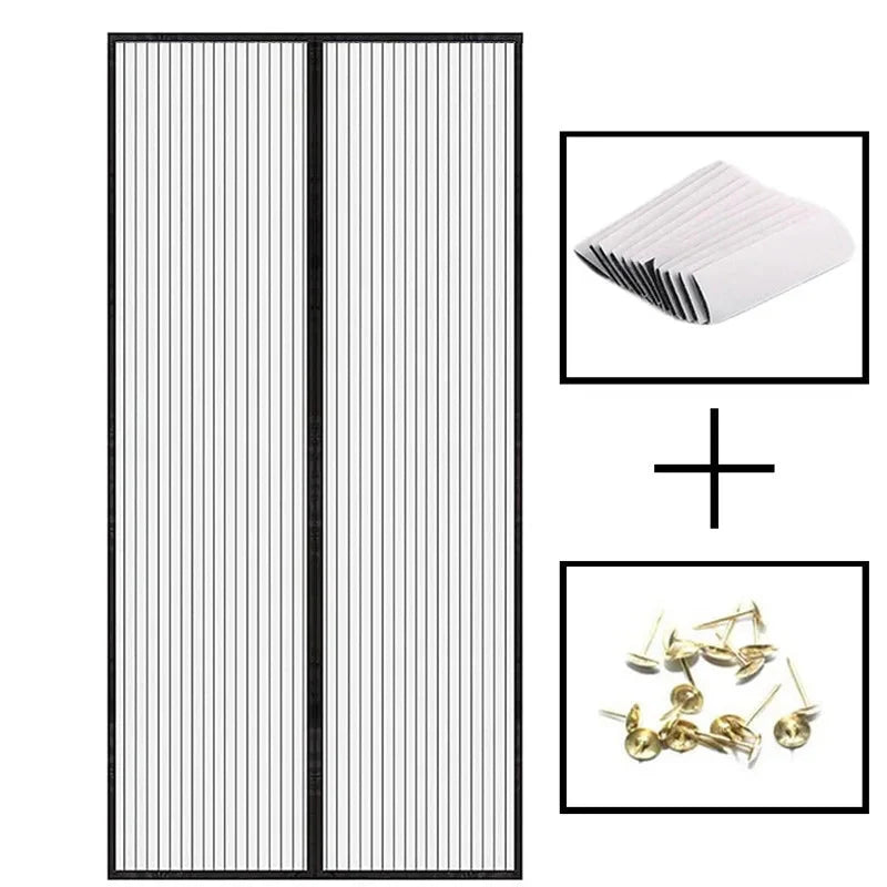 EMBRIZA – Magnetic Soft Gauze Door Curtain with Elegant Embroidery