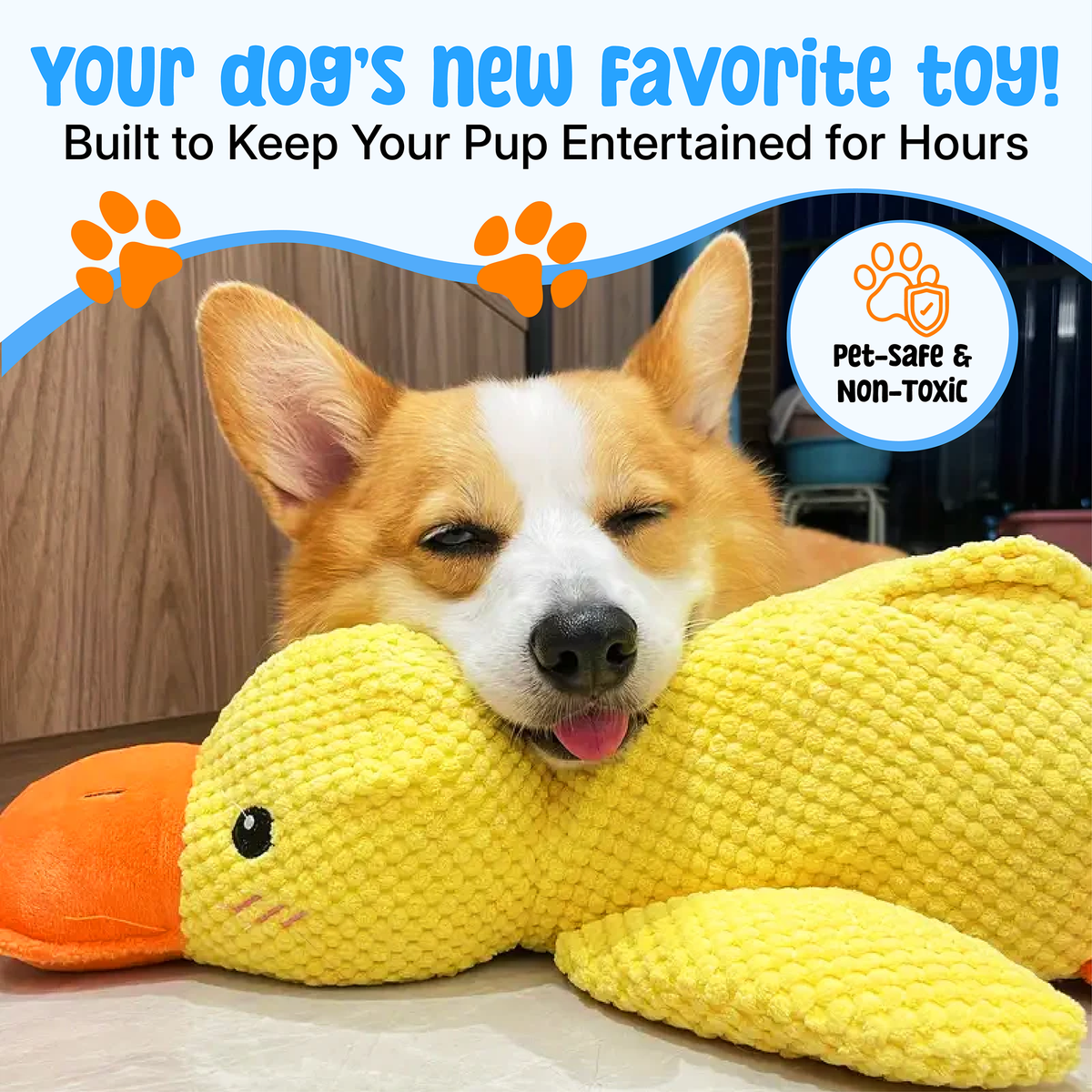 Dog Toy Soft Plush Duck Chew Toy