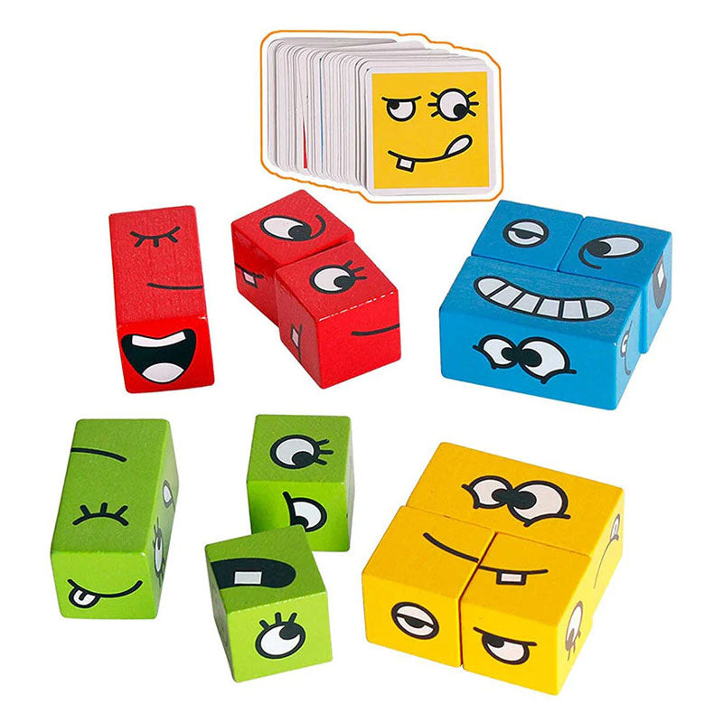 Expression Puzzle Building Blocks Game
