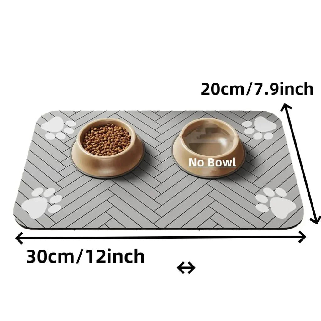 FEEDDRY – Absorbent Pet Bowl Mat for Clean Floors