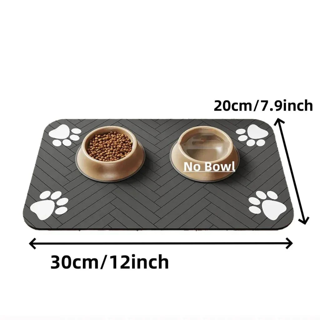 FEEDDRY – Absorbent Pet Bowl Mat for Clean Floors