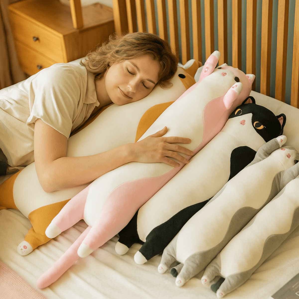 FELINEDREAM – Soft Plush Cat Pillow for Kids