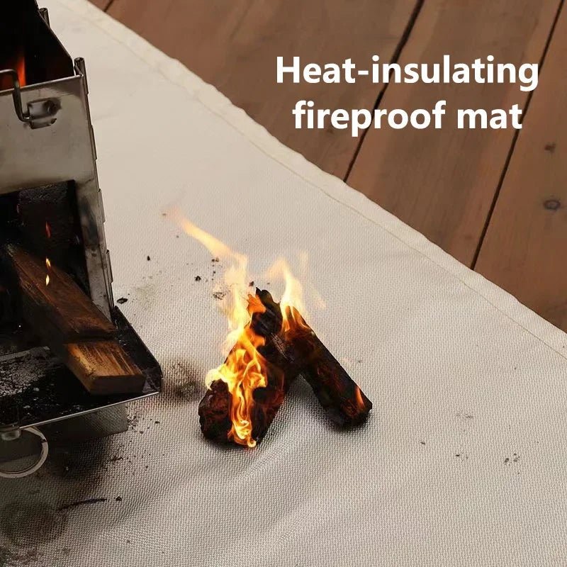 FLAMEDEFEND – Heat-Resistant Fireproof Fiberglass Mat for Outdoor Activities