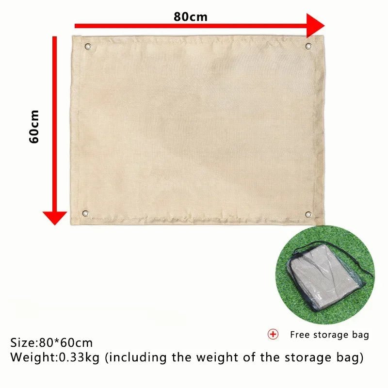 FLAMEDEFEND – Heat-Resistant Fireproof Fiberglass Mat for Outdoor Activities