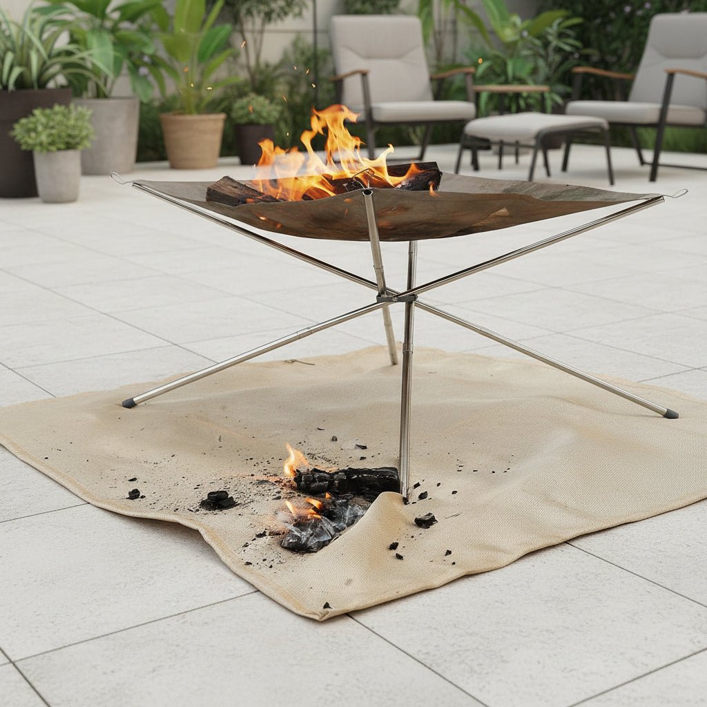 FLAMEDEFEND – Heat-Resistant Fireproof Fiberglass Mat for Outdoor Activities
