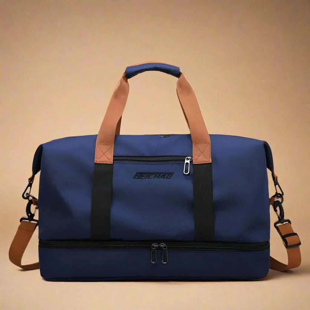 STRIDEGEAR – Waterproof Duffel Bag with Shoe Compartment & Dry-Wet Separation