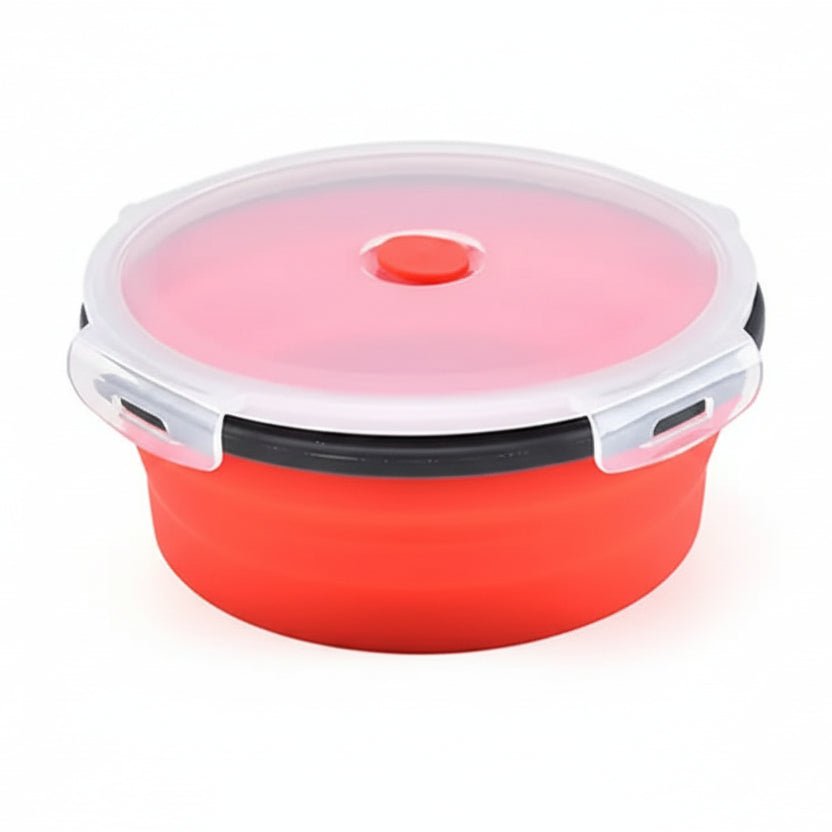 FLEXIBENTO – Collapsible Silicone Bento Lunch Box Set, Portable Food Container with Leak-Proof Lid