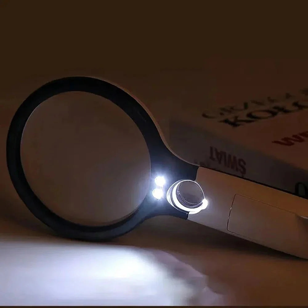 FOCUSMAX – 45X LED Handheld Magnifying Glass for Precision Viewing