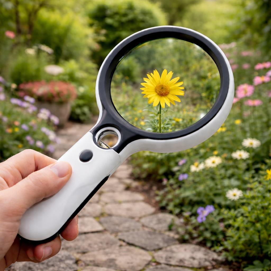 FOCUSMAX – 45X LED Handheld Magnifying Glass for Precision Viewing