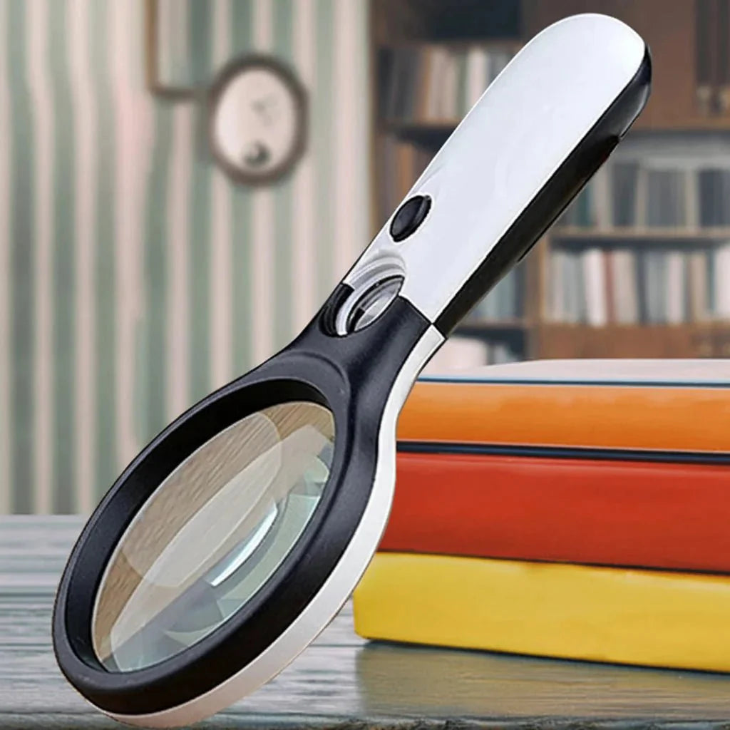 FOCUSMAX – 45X LED Handheld Magnifying Glass for Precision Viewing