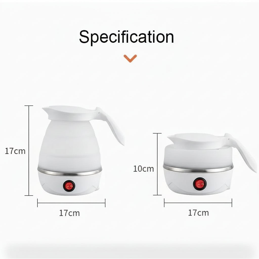 FOLDHEAT – Compact 0.6L Portable Electric Kettle with Folding Design