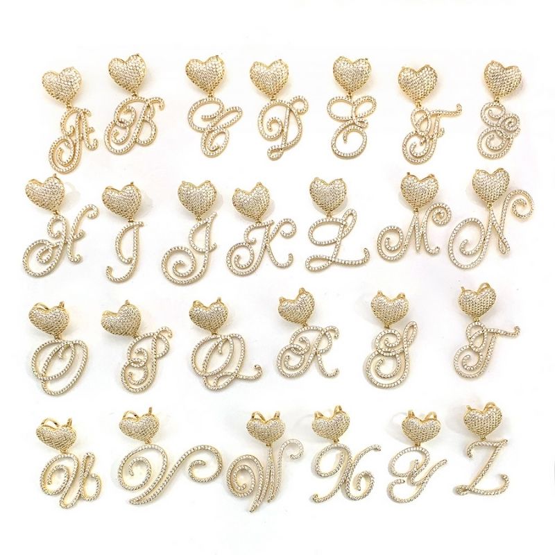 Heart Charm Initial Necklace