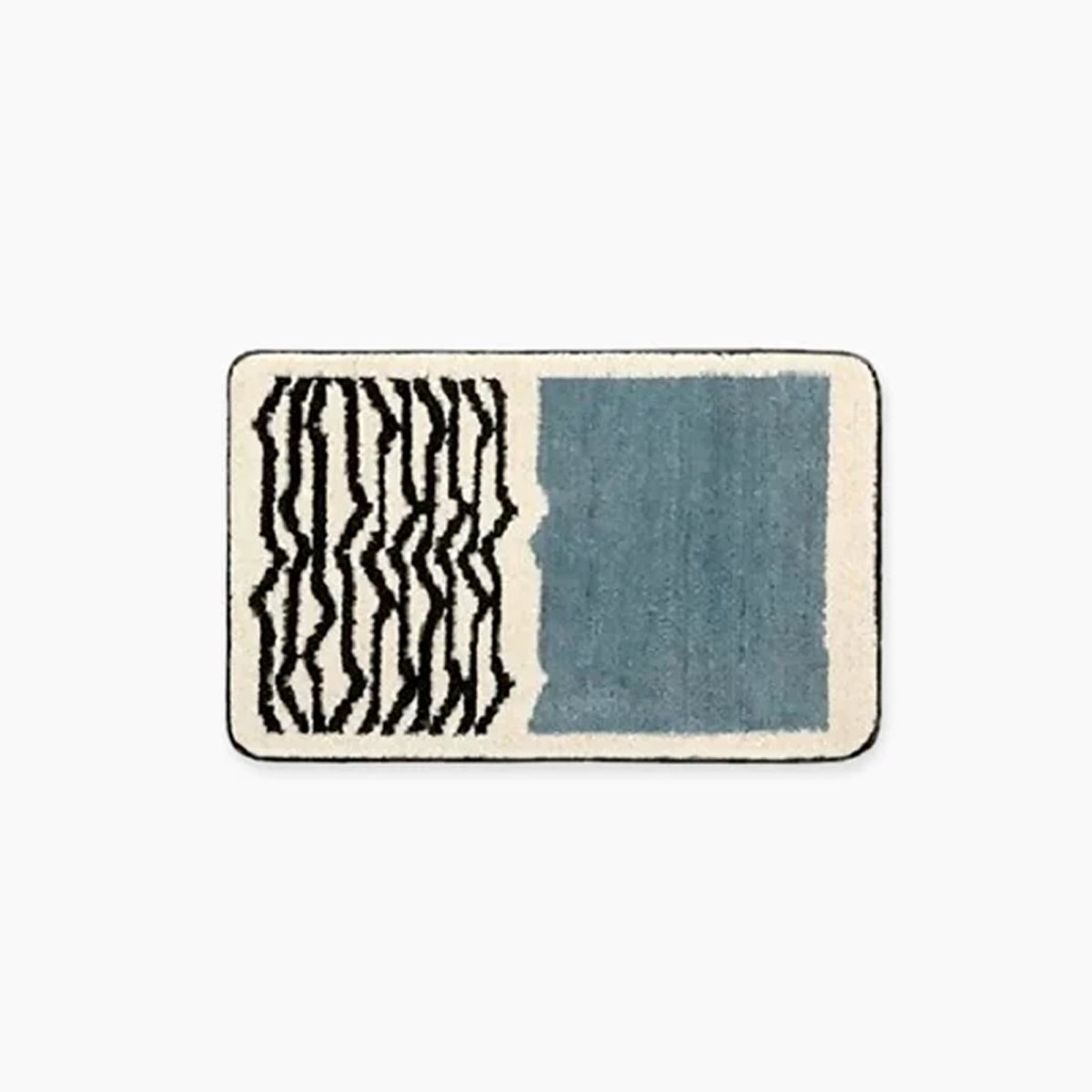 FORMELLE – Handmade Abstract Bath Mat with Secure Non-Slip Backing