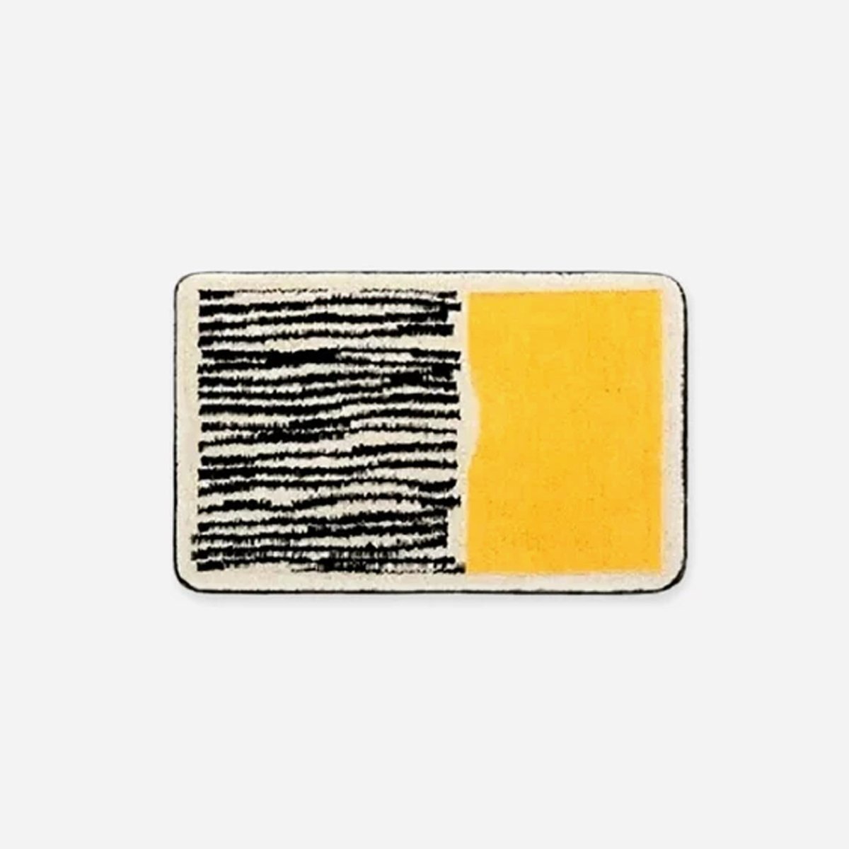 FORMELLE – Handmade Abstract Bath Mat with Secure Non-Slip Backing