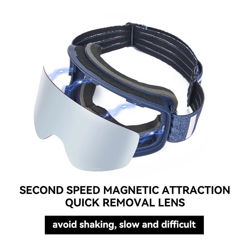 FROSTMAG VISION – Double Layer Anti-Fog Magnetic Ski Goggles with UV400 Protection