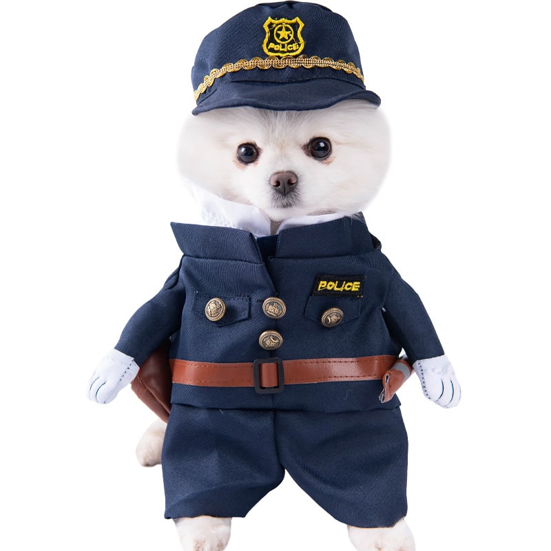 Funny Dog Costume with Novelty Holiday Designs and Adjustable Closures Halloween