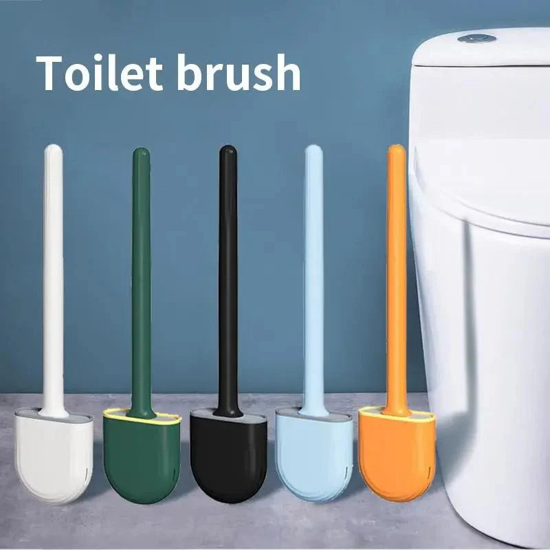 GERMFREE LOO – Silicone Toilet Brush with Holder for Hygienic Cleaning