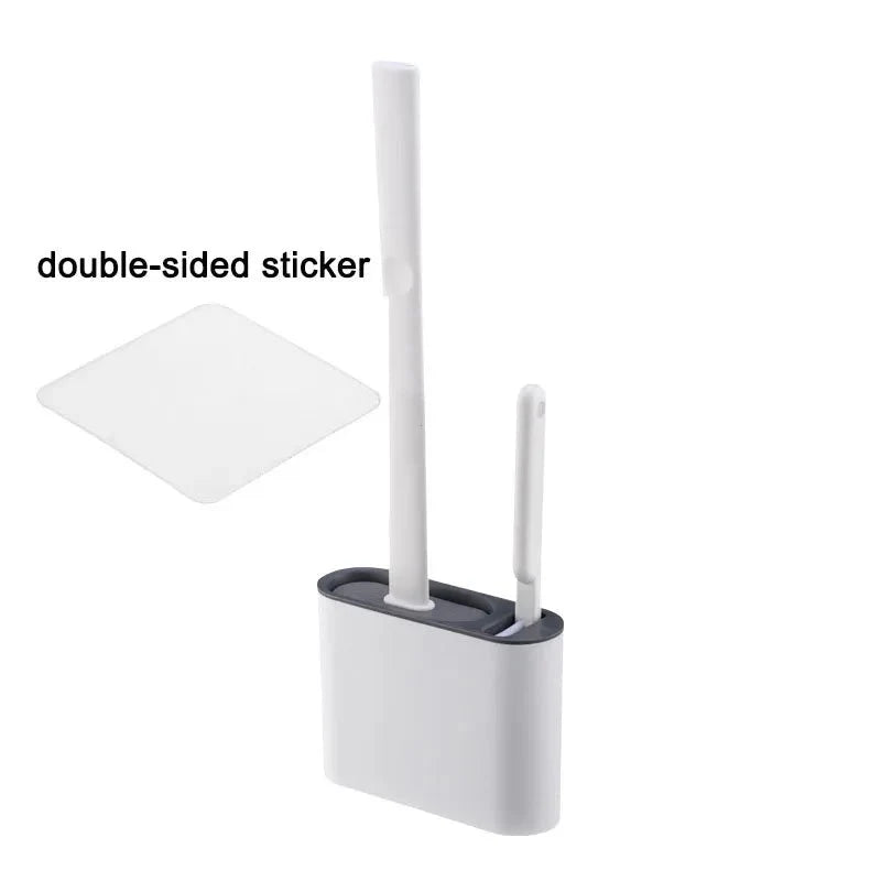GERMFREE LOO – Silicone Toilet Brush with Holder for Hygienic Cleaning