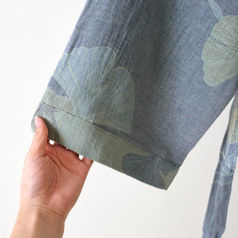 GINKORA – Organic Cotton Kimono Bathrobe for Breathable Everyday Comfort