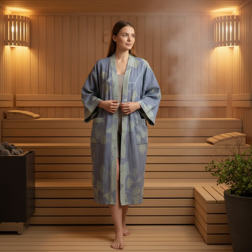 GINKORA – Organic Cotton Kimono Bathrobe for Breathable Everyday Comfort