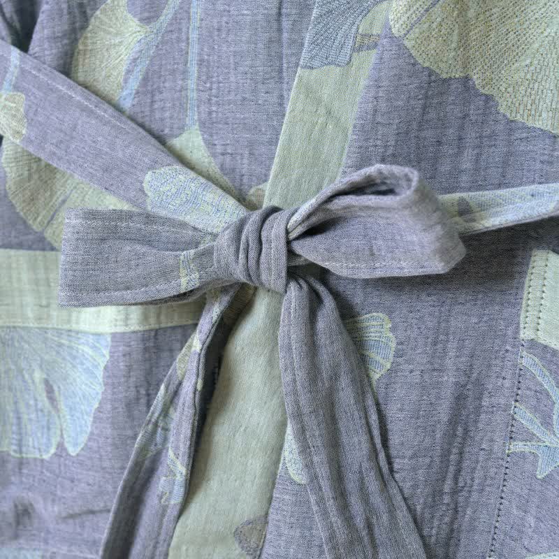 GINKORA – Organic Cotton Kimono Bathrobe for Breathable Everyday Comfort