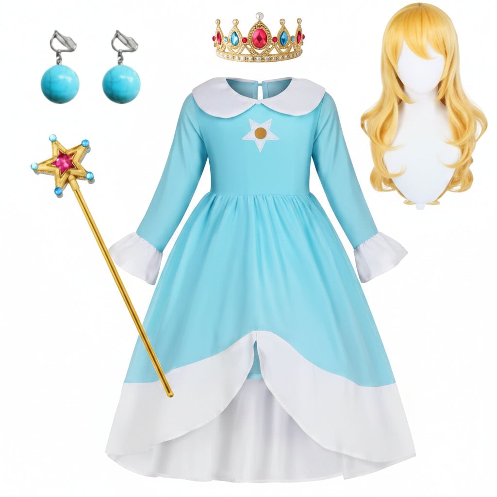 Girls' Halloween Princess Costume and Dress Up Accessories for Games
