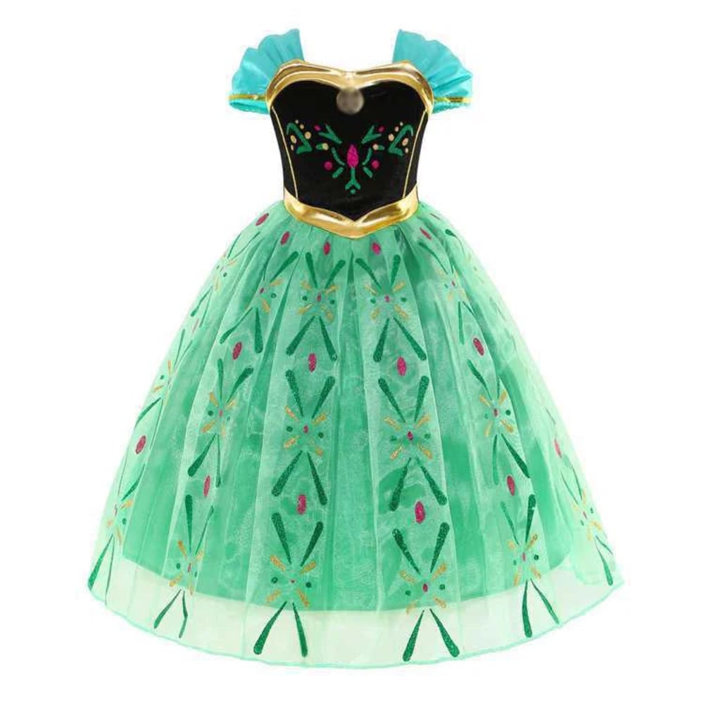 Girls' Halloween Princess Costume and Dresses for Dress Up Tiara Gloves Games