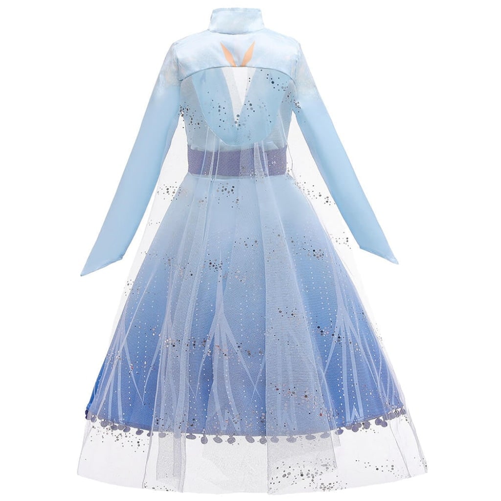 Girls' Halloween Princess Costume Dress with Cape and Wand Accessory Set