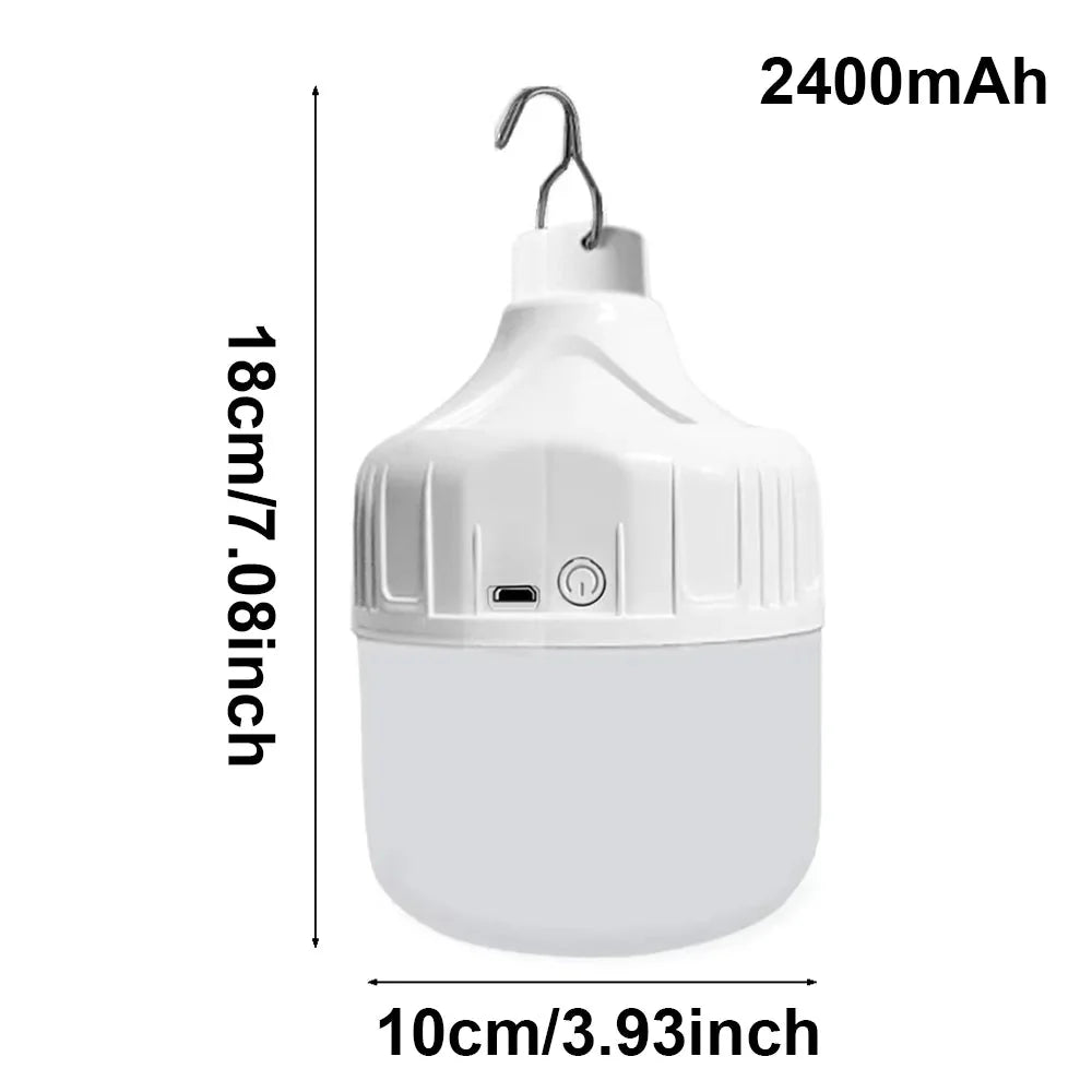GLOWHUB – Portable USB Rechargeable LED Camping Light with 3 Modes