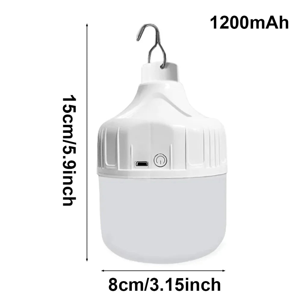 GLOWHUB – Portable USB Rechargeable LED Camping Light with 3 Modes