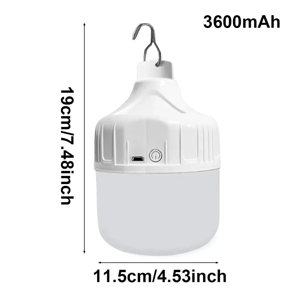 GLOWHUB – Portable USB Rechargeable LED Camping Light with 3 Modes