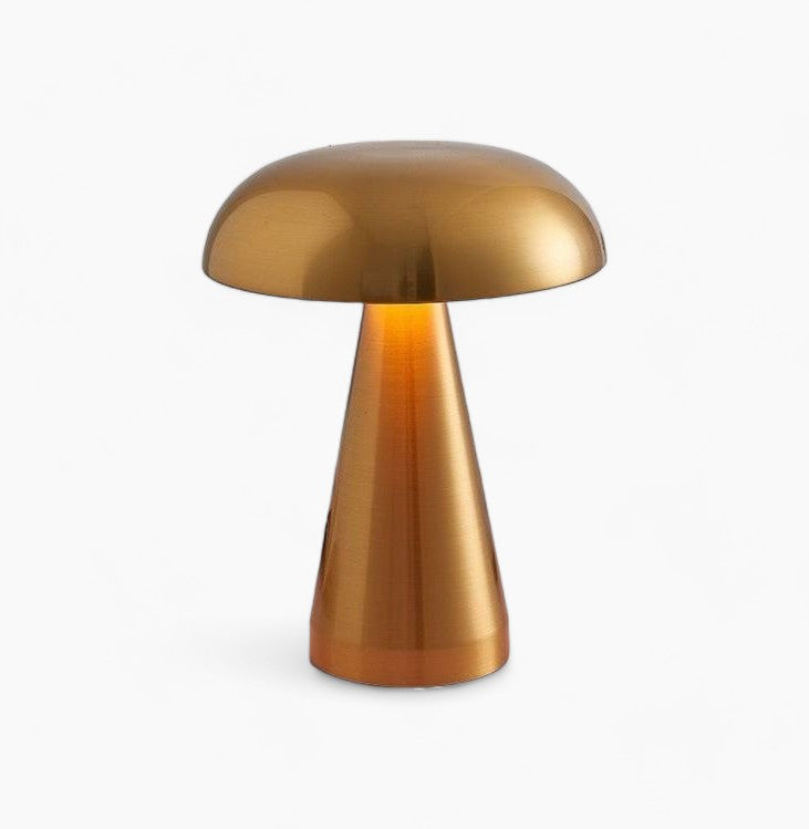 Rechargeable Mushroom Cordless Table Lamp with 3-Color Touch Sensor