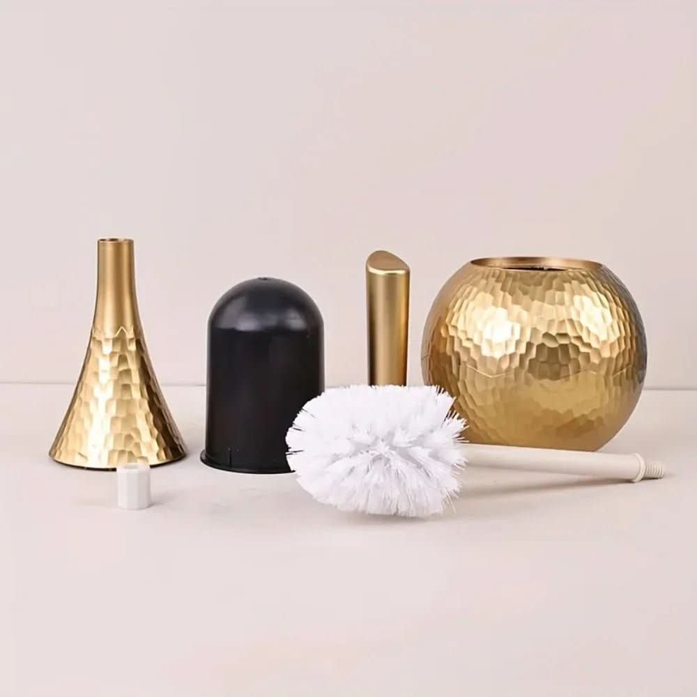 GOLDENLUXE – Sculpted Toilet Brush with Elegant Metallic Design for Modern Bathrooms