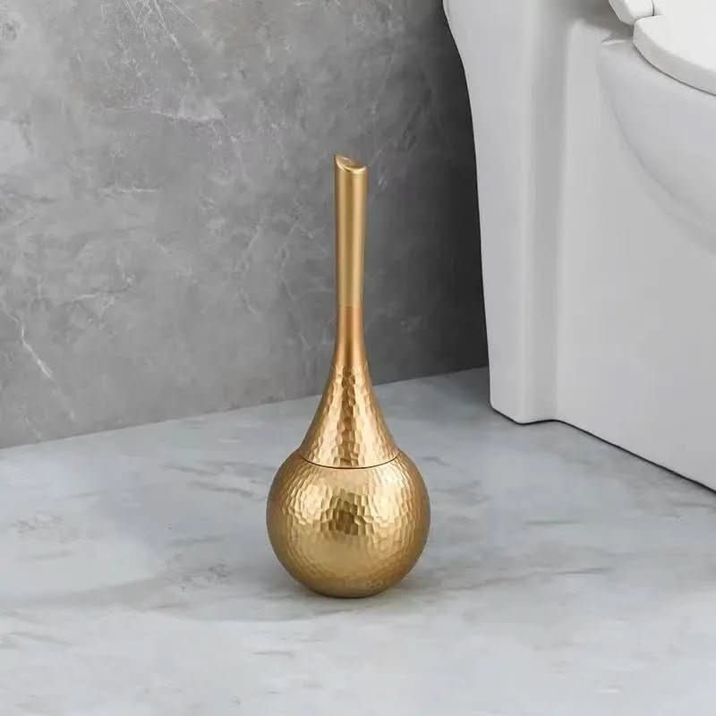 GOLDENLUXE – Sculpted Toilet Brush with Elegant Metallic Design for Modern Bathrooms