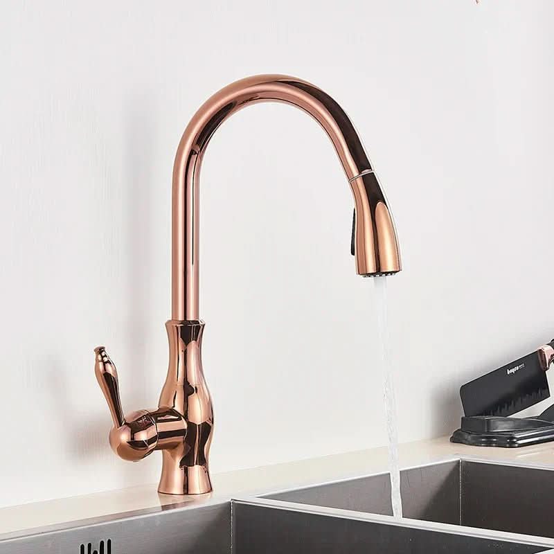 Goldstream – Luxurious Pull-Out Kitchen Mixer with 360° Rotation