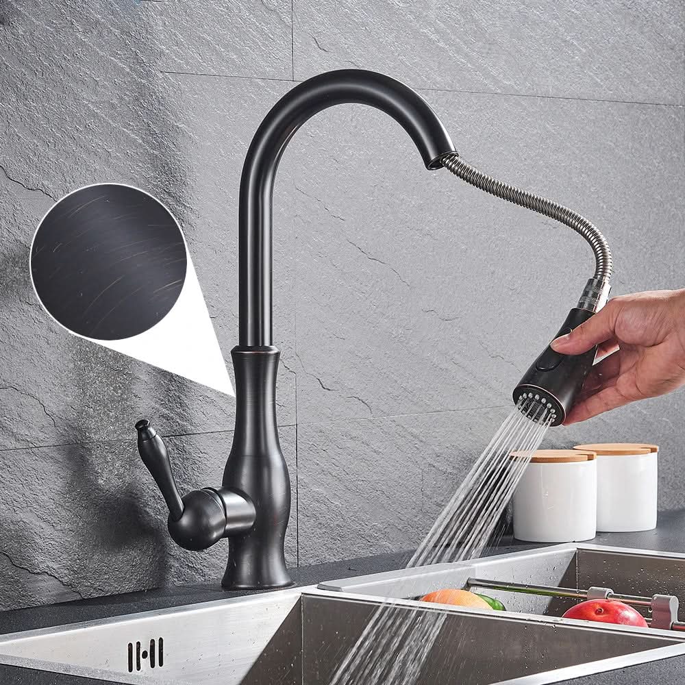 Goldstream – Luxurious Pull-Out Kitchen Mixer with 360° Rotation