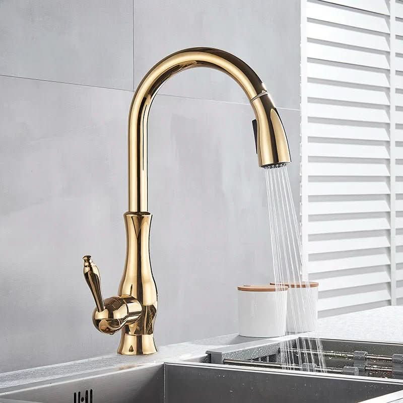 Goldstream – Luxurious Pull-Out Kitchen Mixer with 360° Rotation