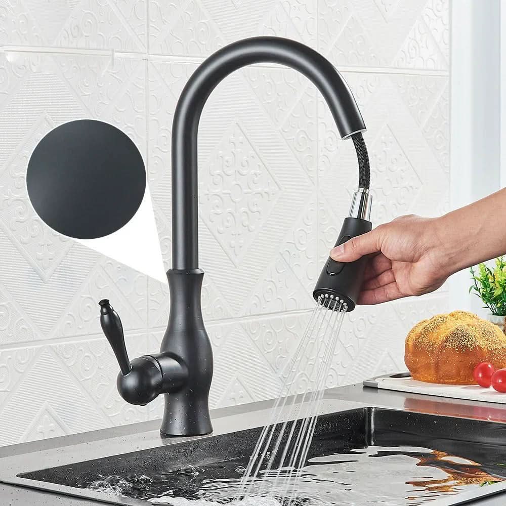 Goldstream – Luxurious Pull-Out Kitchen Mixer with 360° Rotation