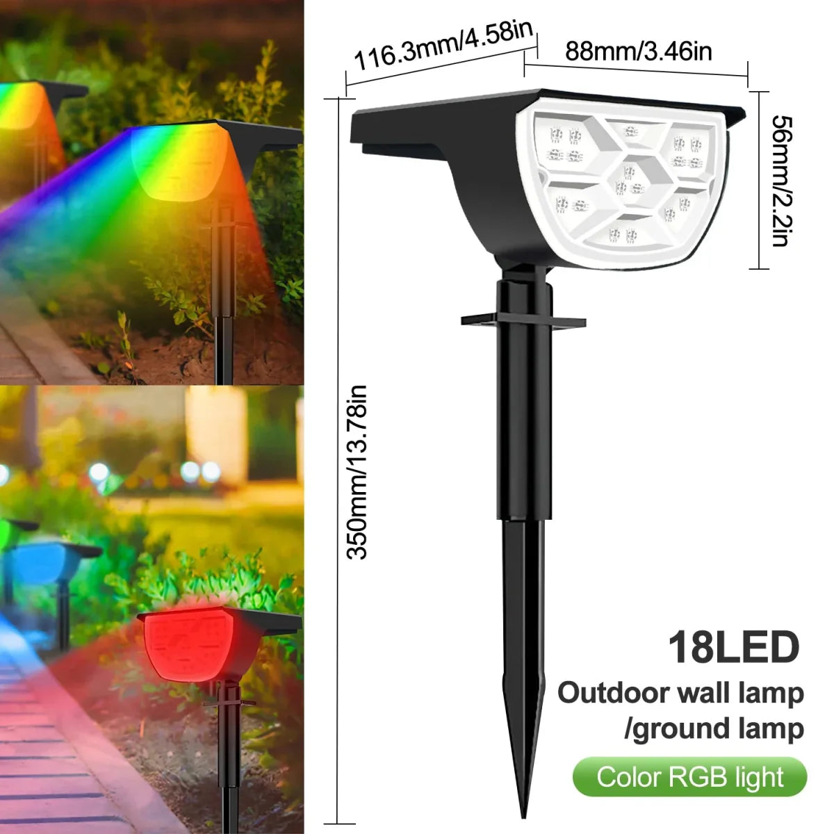 GROVELUX – Solar Landscape Spotlights with Adjustable Brightness