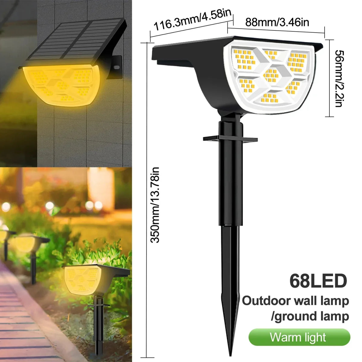 GROVELUX – Solar Landscape Spotlights with Adjustable Brightness