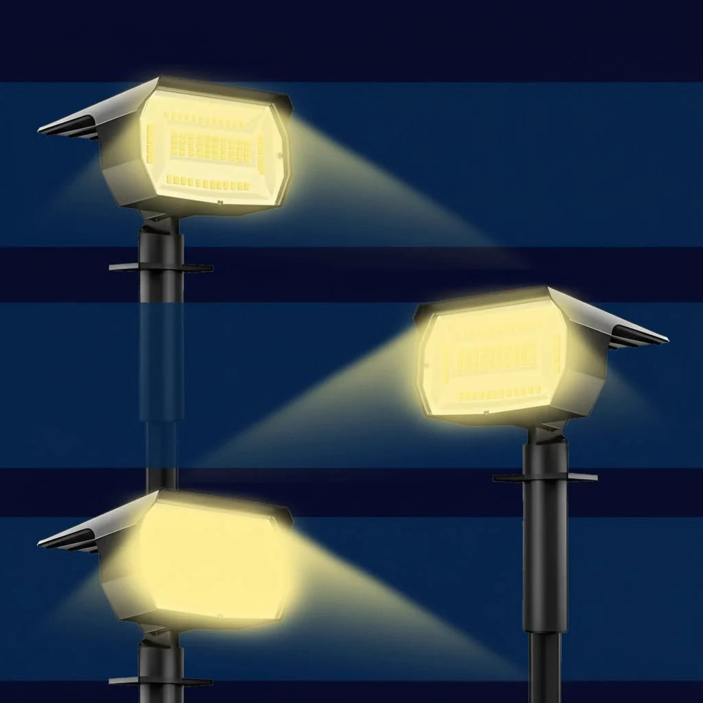 GROVELUX – Solar Landscape Spotlights with Adjustable Brightness