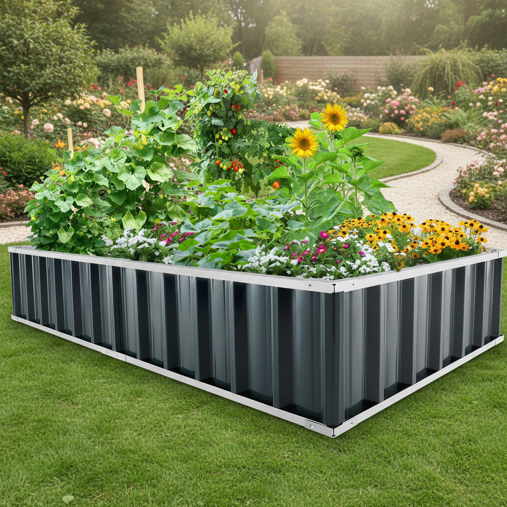 GROWEDGE – Premium Raised Garden Bed with Galvanized Steel