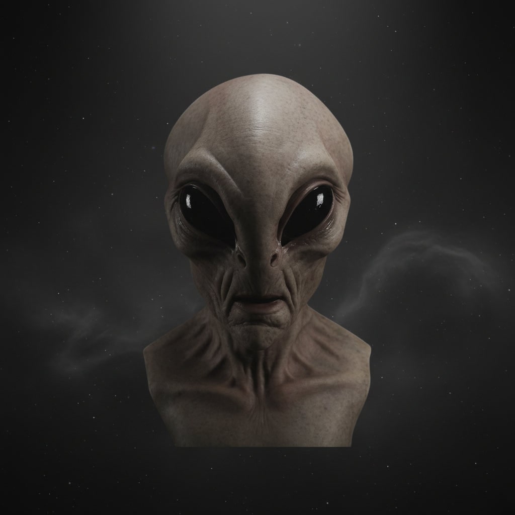 Halloween Alien Mask Full Head Latex Creepy for Adult Costume Party Space
