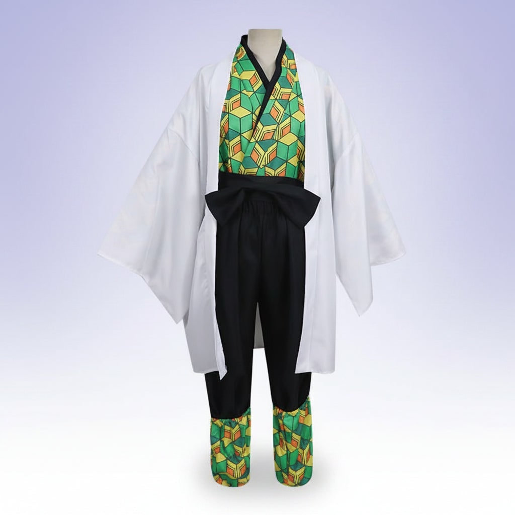 Halloween Anime Cosplay Costume and Outfits for Character Dress Up with Haori Jacket and Leg Wraps
